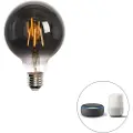 LUEDD Smart E27 LED-pære G95 Røykglass 4W 60lm 1800-3000K