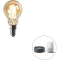 LUEDD Smart E14 LED-pære P45 gull 4,9W 470lm 1800-4000K