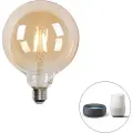 LUEDD Smart E27 LED-pære G125 gull 4,9W 470lm 1800-4000K