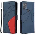 Mtp Products Bi-Color Series Motorola Moto G50 Lommebok-deksel - Blå