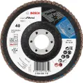 Bosch Lamellslipeskive X551, Expert for metall D= 125 mm, G= 40, skrå