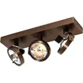 QAZQA Design spotlight mørk bronse 3-lys roterbar og tiltbar - Go