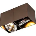 QAZQA Design spotlight mørk bronse rektangulær 2-lys tiltbar og roterbar - Box