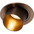QAZQA Moderne innfelt spotlight mørk bronse rund tiltbar - Installa