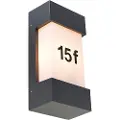 QAZQA Moderne utendørs vegglampe mørk grå IP44 - Tide