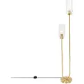 QAZQA Art Deco gulvlampe gull med glass 2-lys - Laura