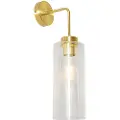 QAZQA Art Deco vegglampe gull med glass - Laura