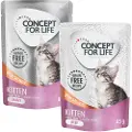 Concept for Life Sparepakke Concept for Life kornfri 48 x 85 g - Kitten Laks - i saus