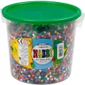 Nabbi Rørperler, str. 5x5 mm, hullstr. 2,5 mm, 20000 ass., glitter farver