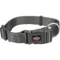 Trixie Premium halsbånd, L–XL: 40–65 cm/25 mm, graphite