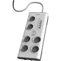 Philips overspændingsbeskyttelse 6-udtag + 4 x USB-A + 1 x USB-C