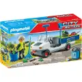 Playmobil Byrengjøring Med Elektrisk Bilkonstruksjonsspill