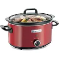 Crock-Pot SCV400RD, 3,5 l, Sort, Rød, Rotasjon, 4 person(er), Glass, Keramisk