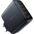 Aukey PA-B7S Omnia II Mix S 100 W vegglader - GaN-lader med 1x USB-A og 3x USB-C-porter - svart