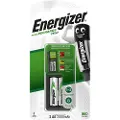 Energizer Mini Charger, Nikkelmetallhydrid (NiMH), Overlading, AA, AAA, 2 stykker, Batterier medfølger
