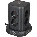Brennenstuhl 1153560000, 2 m, Innendørs, IP20, Sort, 8 AC-utganger, 120 mm