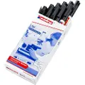 Edding 8015 F, Sort, Projektil spiss, Sort, Hvit, Fint, 0,75 mm, Folie, Glass, Porselen