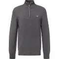 Gant for man. 8030170 Cotton half-zip pullover Casual grey (XL)