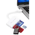 24hShop Kortleser USB Type-C til SD/MicroSD + USB