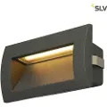 SLV DOWNUNDER OUT LED M, Vegglys, Antrasitt, Aluminium, IP55, Fasade, I