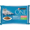 Purina One Junior 4 x 85 g - Sterilcat laks og kalkun