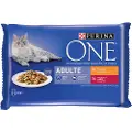 Purina One Junior 4 x 85 g - Kylling og storfekjøtt for voksne