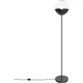 QAZQA Retro gulvlampe sort med klart glass - Eclipse