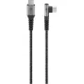 Goobay 64659, 1 m, USB C, USB C, USB 2.0, Sort, Grå