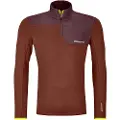 Ortovox Light Zip Neck Fleecegenser oransj