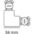 SG ARMATUREN ZIP 230V VINKLET STYKKE HVID
