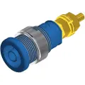 Sks Hirschmann SEB 2600 G M4 Sikkerheds-laboratorietilslutning Tilslutning, indbygning lodret Stift-diameter: 4 mm Blå 1 stk