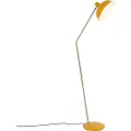 QAZQA Retro gulvlampe gul med bronse - Milou