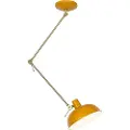 QAZQA Retro taklampe gul med bronse - Milou
