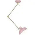 QAZQA Retro taklampe rosa med bronse - Milou