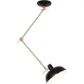 QAZQA Retro taklampe sort med bronse - Milou