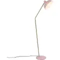 QAZQA Retro gulvlampe rosa med bronse - Milou