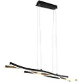 TRIO Design hanglamp zwart met goud incl. LED dimbaar - Blaze