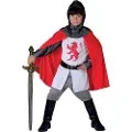 Ciao Knight Deluxe Costume (Tunic, trousers, cloak, headgear, belt and boot covers) - 8-10 years