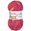 Viking Garn Raggen 150 g Multi gul/cerise 741