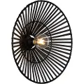 QAZQA Oriental vegglampe sort bambus - Pua