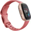 Fitbit Versa 4 - 40 mm - kobberrosa - smartklokke med bånd - rosa sand - båndbredde: S/L - NFC, Bluetooth