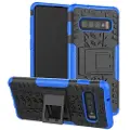 Mtp Products Anti-Slip Samsung Galaxy S10+ Hybrid-deksel med Stativ - Blå / Svart