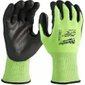 Milwaukee handsker hi-vis gul touch cut 3/C str 10