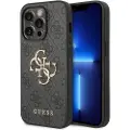 GUESS 4G Big Metal Logo iPhone 14 Pro Max Hybrid-deksel - Svart