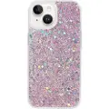 Mtp Products iPhone 15 Glitter Flakes TPU-deksel - Rosa