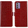 Mtp Products Nokia G42 Crocodile Series Lommebok-deksel i Lær med RFID - Rød