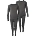 Accezzi merino skiundertøj + 3 par merino skistrømper, rød, dame