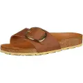 Birkenstock for woman. 1006525 Leather sandals Madrid Big Buckle brown (37), Flat, None, Casual