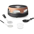 Emerio PO-113255.4 - pizza oven/raclette - terracotta orange