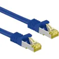 Teknikproffset goobay - Koblingskabel - RJ-45 (hann) til RJ-45 (hann) - 3 m - SFTP, PiMF - CAT 7 - halogenfri, formstøpt, uten hindringer - blå